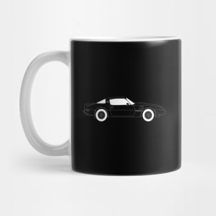 Trans Am White Outline Mug